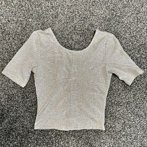 NWT Guess Champagne Crop Top